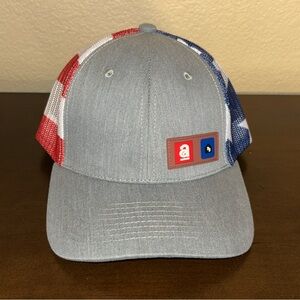 Arrow Pg American Flag Trucker Hat Gray Front Mesh Snapback Cap